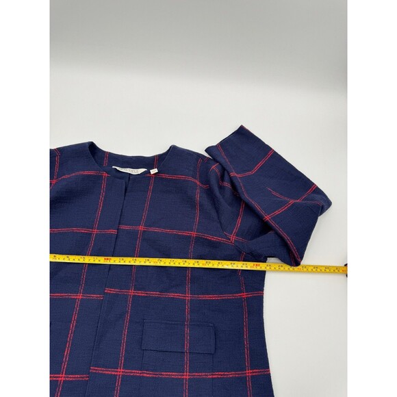 Beautiful by Lawrence Zarian Blazer Women's XL Blue Plaid Long Sleeve Open Front - Picture 9 of 14
